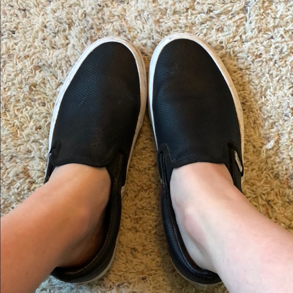 Black slip on VANS